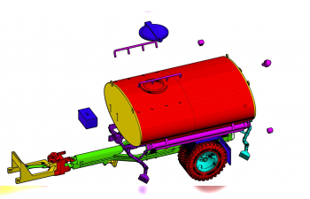 Сборная модель Прицеп КО-705Б (комплект для самостоятельной сборки)