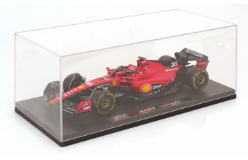 FERRARI F1 Sf-23 Team Scuderia Ferrari N 16 Season 2023 Charles Leclerc - Con Vetrina - With Showcase - Exclusive Carmodel, Red Black