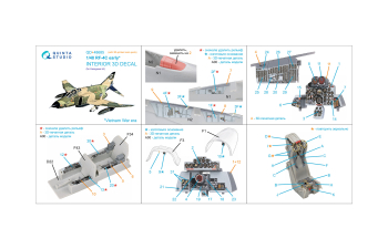 3D Декаль интерьера кабины RF-4C Phantom II (early) (Hasegawa) (с 3D-печатными деталями)