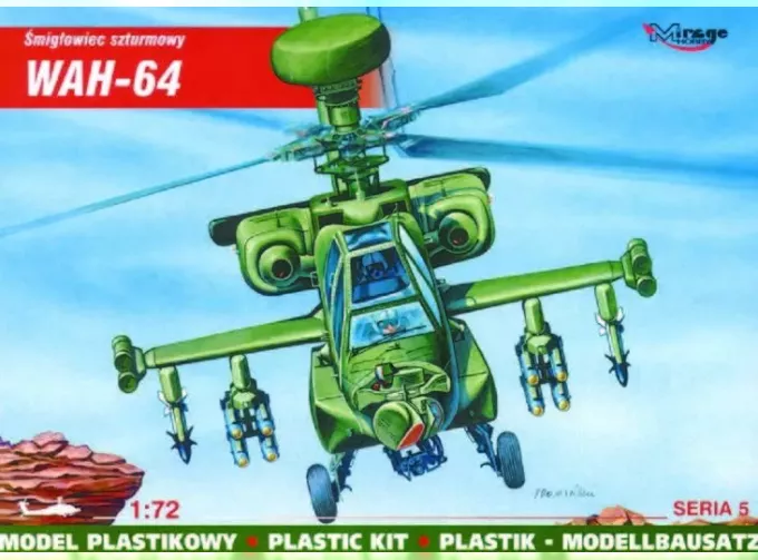 Сборная модель Вертолет WAH-64 multi-mission combat helicopter