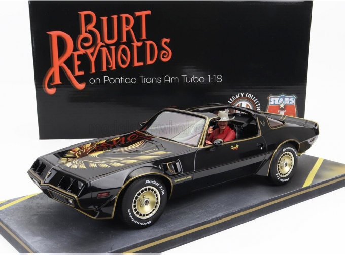 PONTIAC Trans-am Turbo (1977) - With Burt Reynolds Figure - Tv Movie - Smokey And Bandit - Il Bandito E La Madama, Black