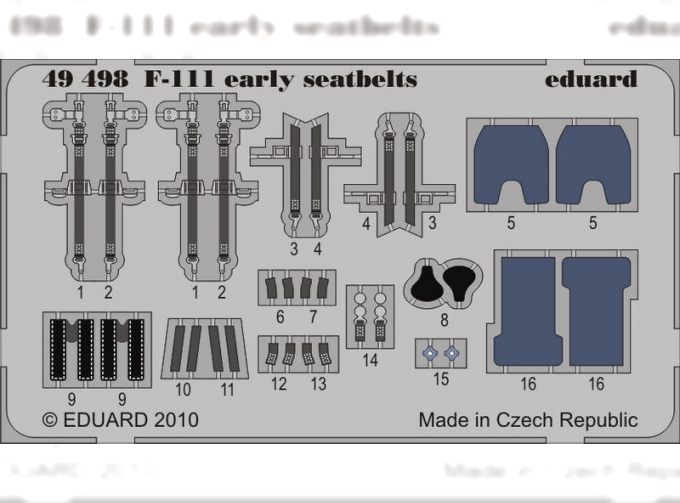 Фототравление для F-111 early seatbelts