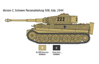 Сборная модельTANK Tiger Ausf. E Sd.kfz. Military With 3 Acrylic Brush Markers 1945
