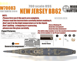 Набор деталей WWII USS New Jersey BB62 (Tamiya 31614)