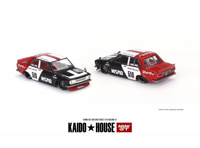 DATSUN 510 Kaido House №510 Racing V1 (1972), Black Red White