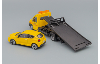 MERCEDES-BENZ Sprinter Soccorso Stradale With Alfa Romeo Mito (2010) - Carro Attrezzi - Wrecker Road Service, Yellow