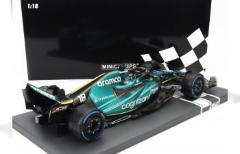 ASTON MARTIN F1 Amr22 Team Aramco Cognizart №18 Monaco Gp (2022) Lance Stroll, Green Black