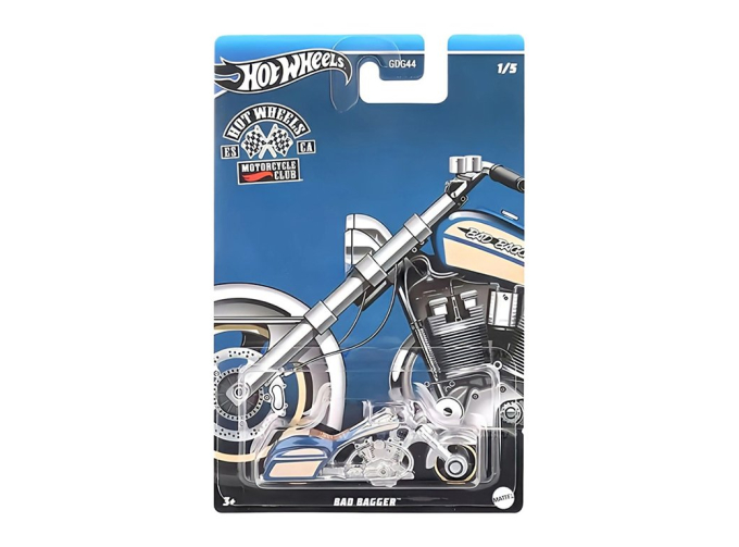 Мотоцикл Bad Bagger, синий/серый