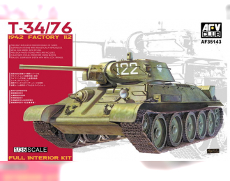 Сборная модель Советский танк Т-34/76 (завод 112) с полным интерьером.