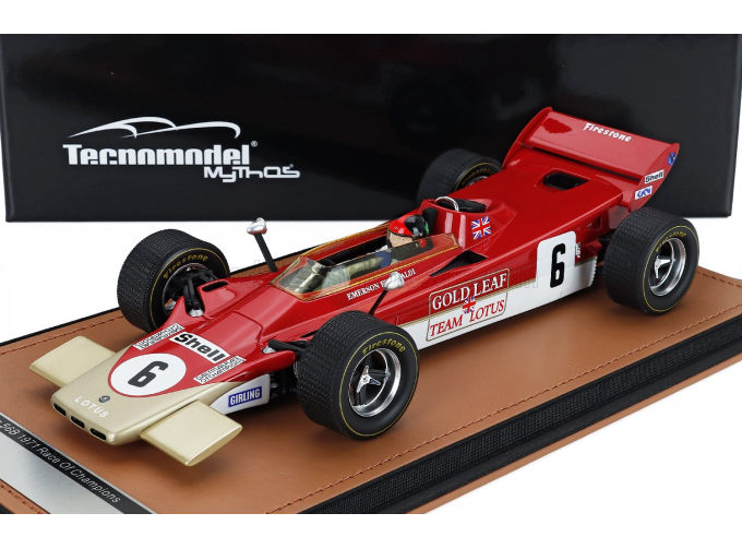 LOTUS F1 56b N 6 Race Of Champion (with Pilot Figure) (1971) Emerson Fittipaldi, Red White Gold