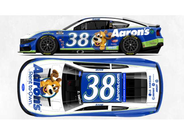 Ford Mustang #38 Zane Smith *Aaronâ€™s Lucky Dog*, blue/white 2026