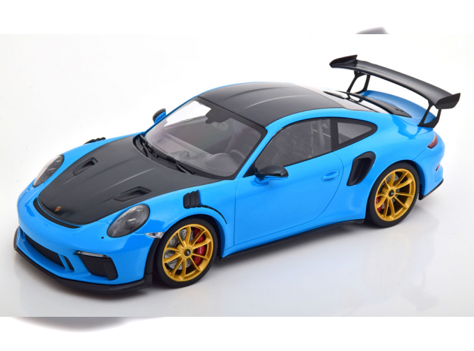 PORSCHE 911 (991 II) GT3 RS Weissach Package (2019), blue/carbon-grau