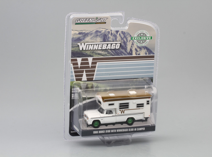 DODGE D-100 with Winnebago Slide-In Camper 1966 (Greenlight!)