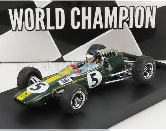 LOTUS F1 33 N5 Winner British Gp Jim Clark (1965) World Champion - With Driver Figure, Green Yellow