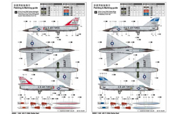 Сборная модель Самолет US F-106A Delta Dart