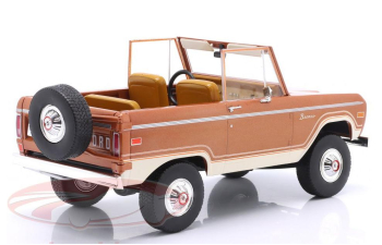 FORD Bronco Ranger (1973), brown metallic / white (hot ginger metallic)