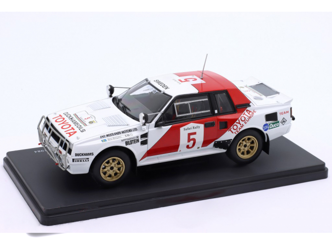 TOYOTA Celica Twin Cam Turbo №5 Winner Rally Safari (1984) B.Waldegaard - H.Thorszelius, White Red