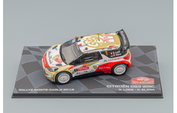 CITROEN Ds3 Wrc Total Abu Dhabi N 1 Winner Rally Montecarlo 2013 S.loeb - D.elena, Red Gold White