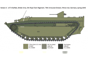 Сборная модель Lvt-4 Water Buffalo Military 1945