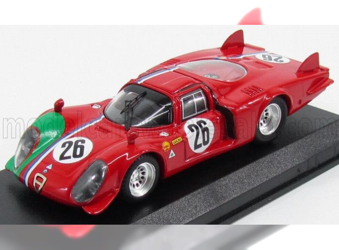 ALFA ROMEO 33.2 Lm N26 1000km Monza (1968) Trosch - Gosselin, Red