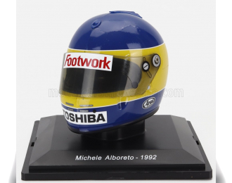 HELMET F1 Casco - Footwork Fa13 N9 Season (1992) Michele Alboreto, Blue Yellow