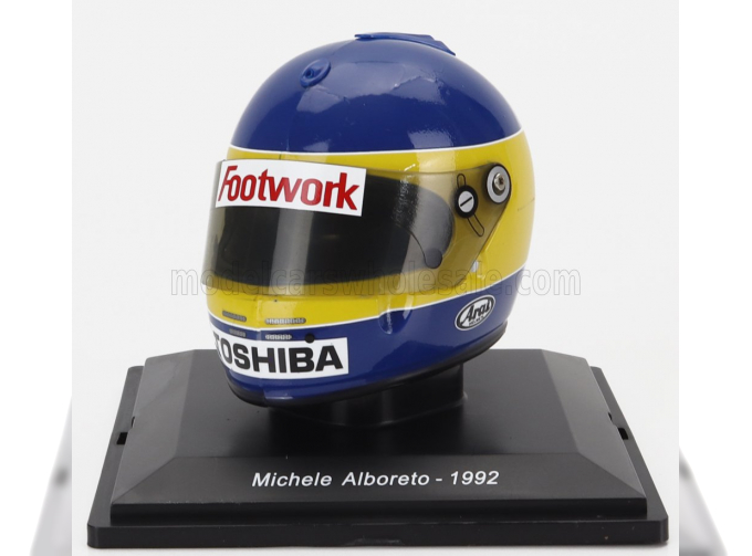 HELMET F1 Casco - Footwork Fa13 N9 Season (1992) Michele Alboreto, Blue Yellow