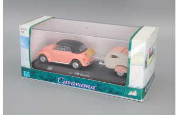 VOLKSWAGEN Beetle Cabrio с прицепом, pink