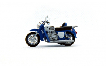 Юпитер-3К с коляской, мотоцикл бело-синий