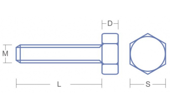 Винт с шестигранной головкой (кол-во 20 шт.). Материал: латунь. Hex head screws M1,0 L=5 D=0,8 S=2 Винт с шестигранной головкой 20 шт.