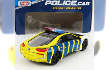 BMW I8 Coupe Police (2018), Blue Yellow White Black