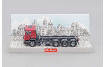 SCANIA P 8х2/4 контейнеровоз 20", вишнёвый