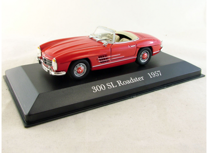 MERCEDES-BENZ 300 SL Roadster (1957), Mercedes-Benz Offizielle Modell-Sammlung 57, красный