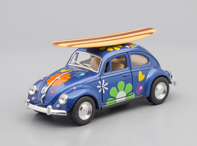 VOLKSWAGEN Classical Beetle Peace and Love Surfboard (1967), blue