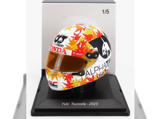 BELL HELMET F1 Casco Helmet At04 Team Alpha Tauri №22 Season (2023) Yuki Tsunoda, White Red Black