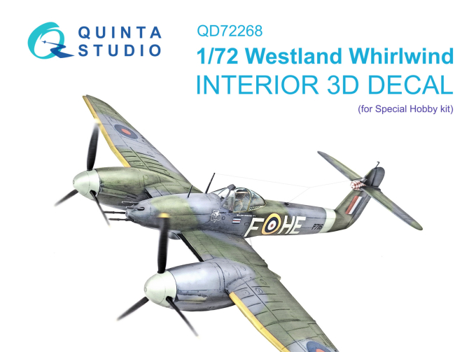 3D Декаль интерьера кабины Westland Whirlwind (Special Hobby)