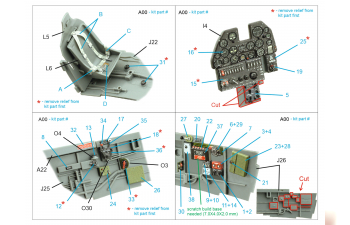3D Декаль интерьера кабины P-40N late (Hasegawa/Eduard)