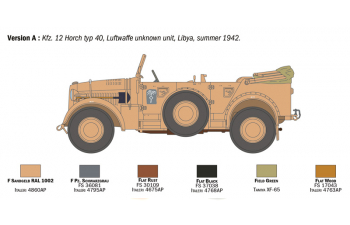 Сборная модель HORCH 901 Kft. Typ 40 Open Fruhen Ausf (1940) (подарочный набор)