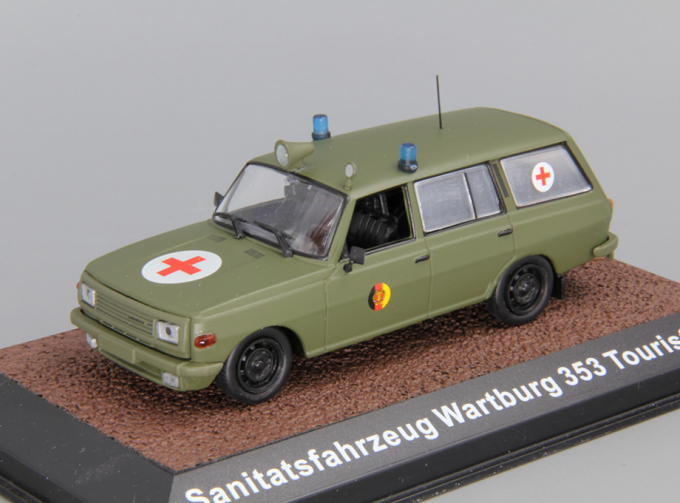 WARTBURG 353 Tourist MED Sanitatsfahrzeug, серия NVA-Fahrzeuge от Atlas Verlag, хаки