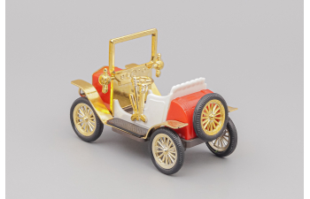 Машинка старинная, красный / белый