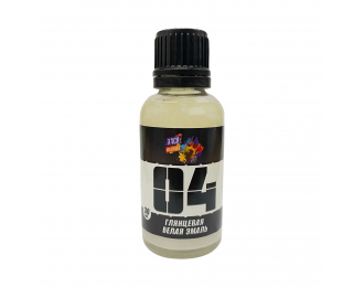 Эмаль белая глянцевая, 30 мл.