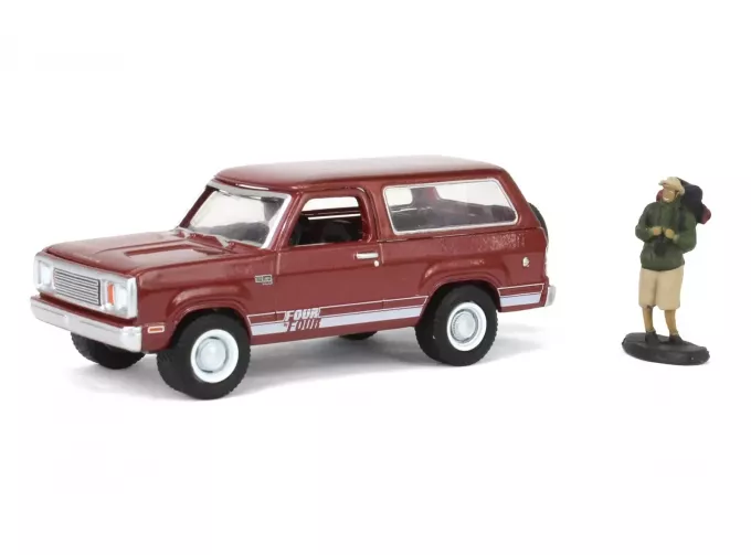 PLYMOUTH Trail Duster With Backpacker Figure (1978), Red