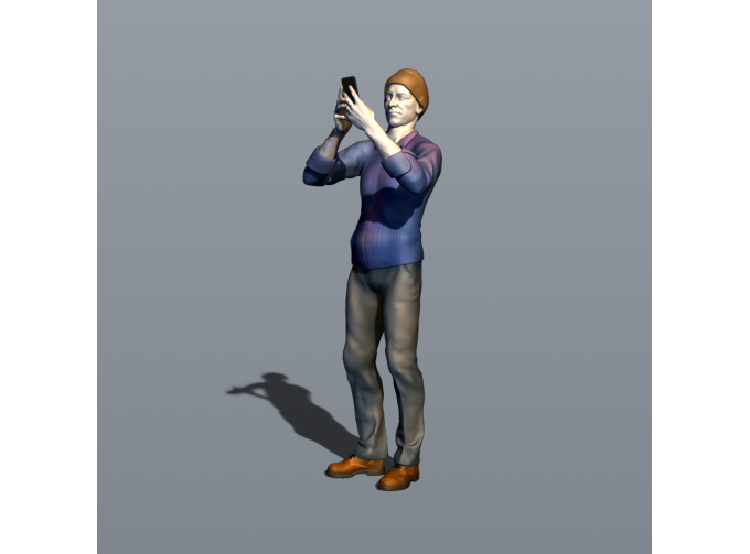 Фигурка Папараци 3, окрашенная