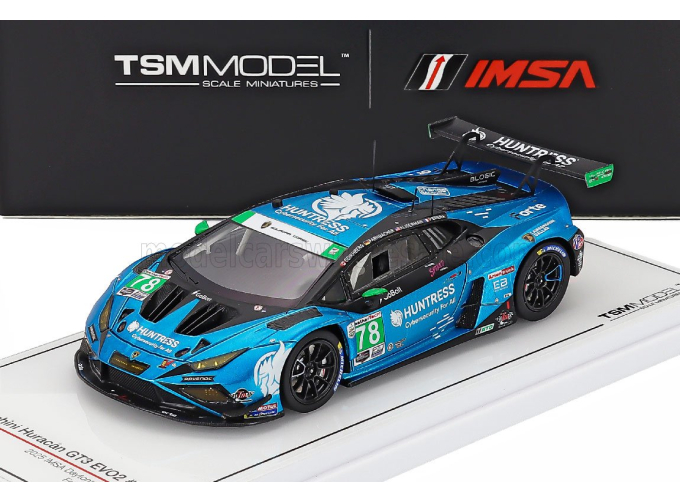 LAMBORGHINI Huracan Gt3 Evo2 5.2l V10 Team Forte Racing №78 24h Daytona (2025) Misha Goikberg - Mario Fambacher - Frank Perera - Parker Kligerman, Blue Black
