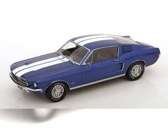 FORD Mustang GT Fastback (1968), blue metallic/white