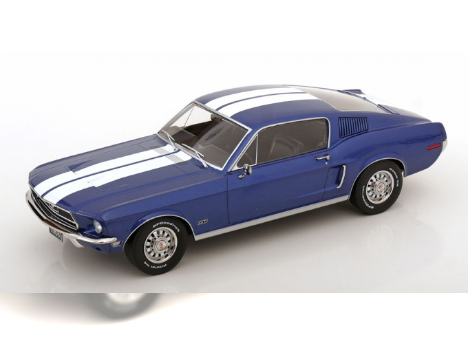 FORD Mustang GT Fastback (1968), blue metallic/white