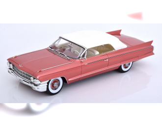 CADILLAC Eldorado Biarritz Convertible with Sofftop (1962), pink-metallic white