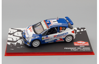 PEUGEOT 207 S2000 #9 S.Ogier - J.Ingrassia (2009), white / blue