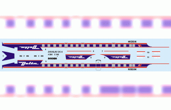 Сборная модель Delta airlines Douglas DC-6 Medium-Range Airliner