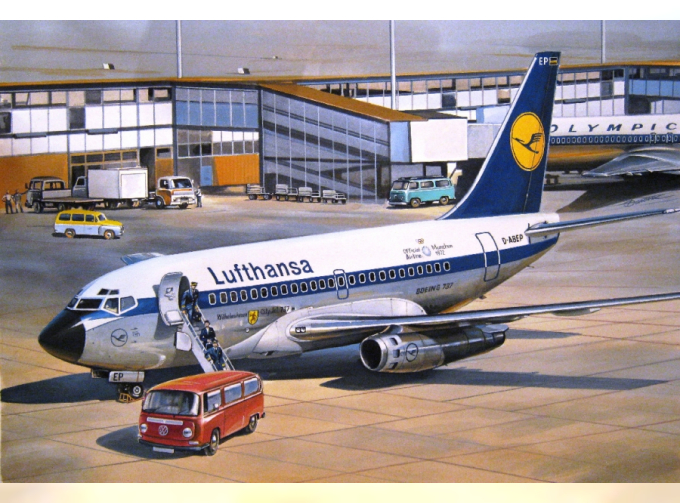 Сборная модель Б-731 Авиалайнер Lufthansa