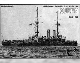 Сборная модель HMS Queen Эскадренный броненосец 1904